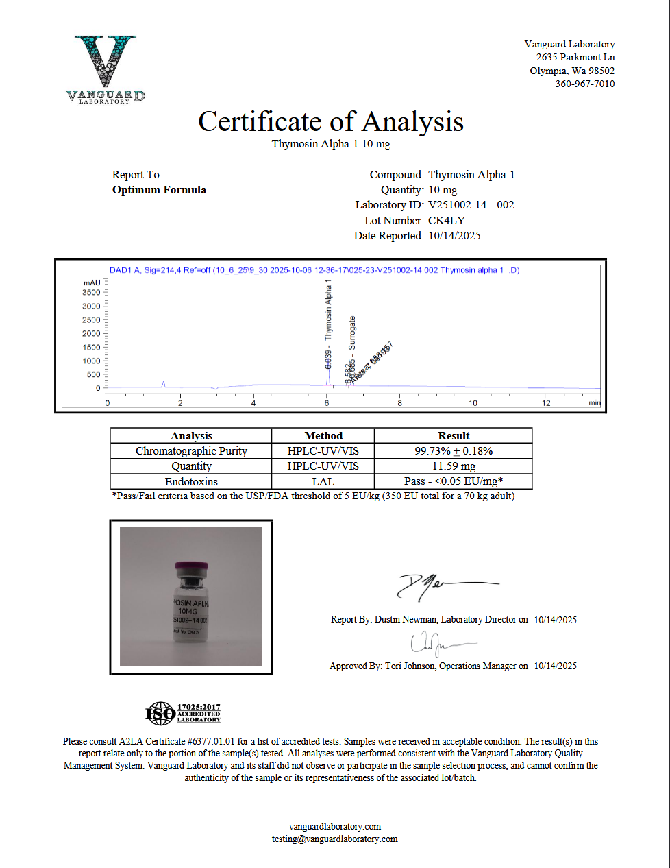 Thymosin Alpha-1 10 mg